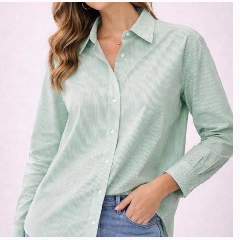 Everlane Mint Green Button-Down Shirt